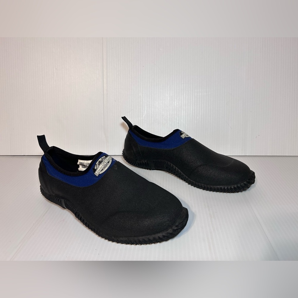 Lewis & Clark outdoor garden black/blue shoe rubber slip on shoe women size 10